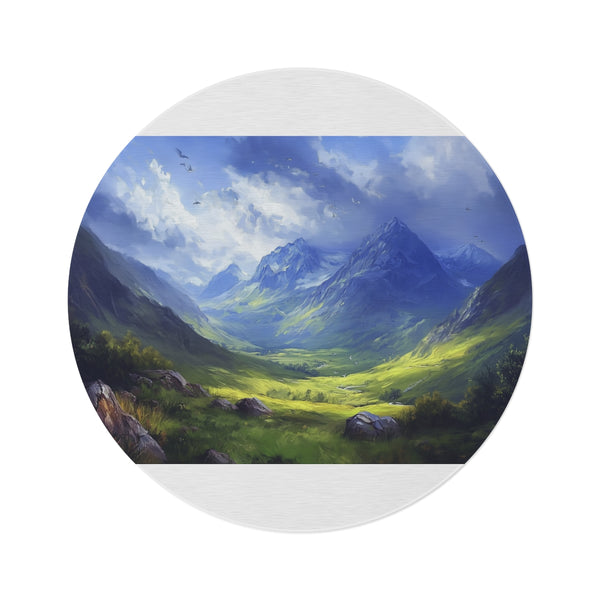 "Snowdonian Serenity Round Rug"