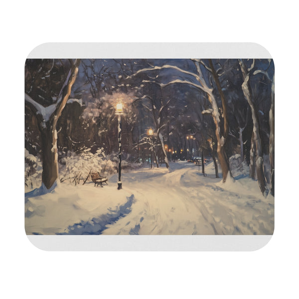 Snowy Central Park Mouse Pad