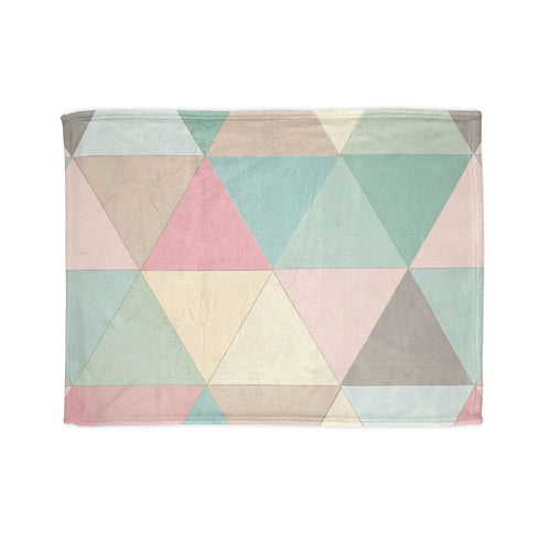 "Soft Pastel Geometrics Bed Cover"