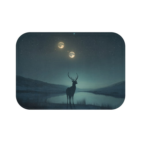 Solar Stag Moon Bath Mat
