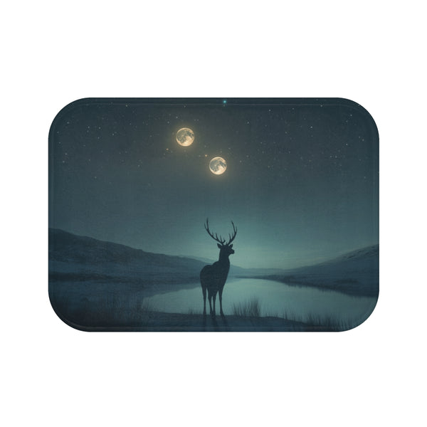 Solar Stag Moon Bath Mat