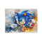 "Sonic Watercolor Bed Cover: Dreamy Design"