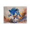 "Sonic Watercolor Bed Cover: Speed Through Dreamland"
