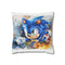"Sonic Watercolor Pillow Case: Speedy Dreamland Décor"