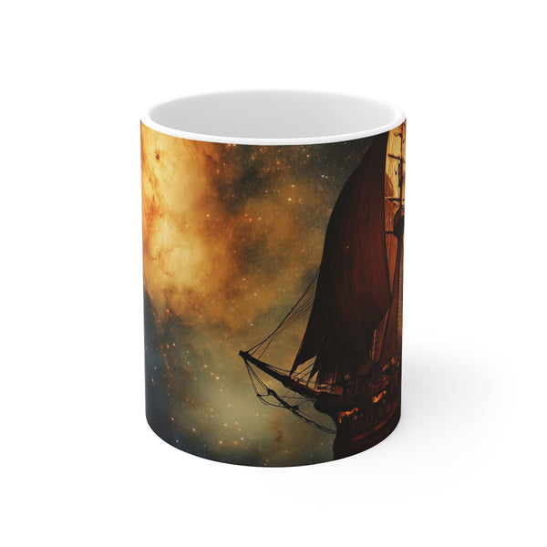 Space Adventure Pirate Ship Mug