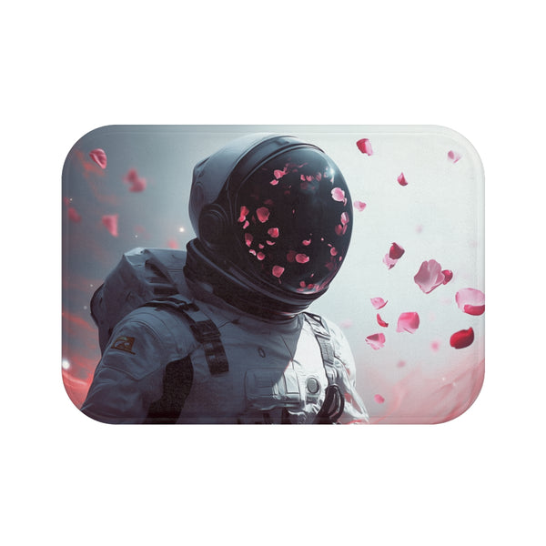 "Space Blossom Bath Mat Design"