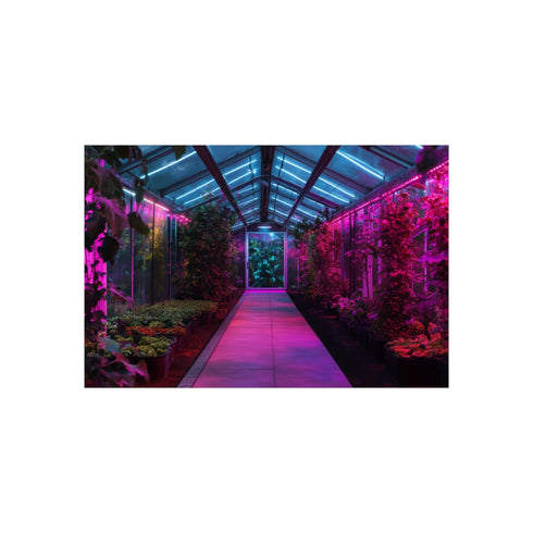 Space Garden in Glowing Greenhouse