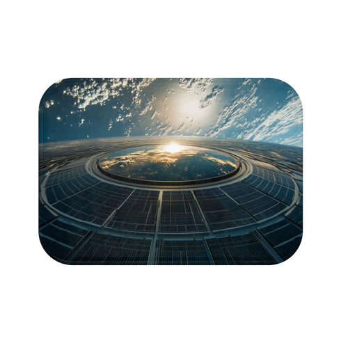 "Space-Inspired Solar Bath Mat"