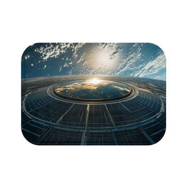 "Space-Inspired Solar Bath Mat"