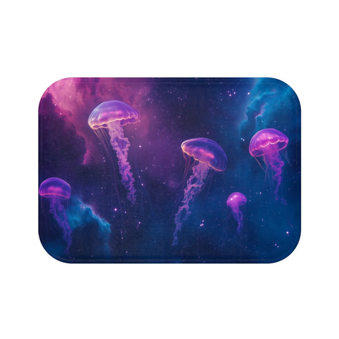 Space Jellyfish Nebula Bath Mat