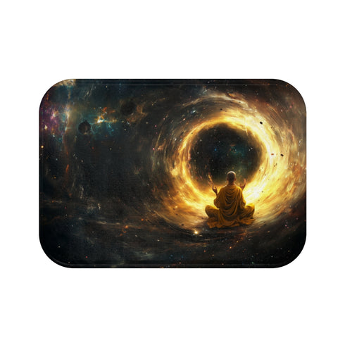 "Space Monk Black Hole Bath Mat"