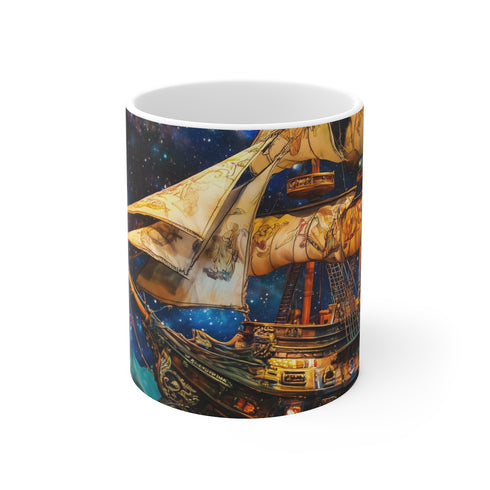 Space Pirate Ship Coffee Mug