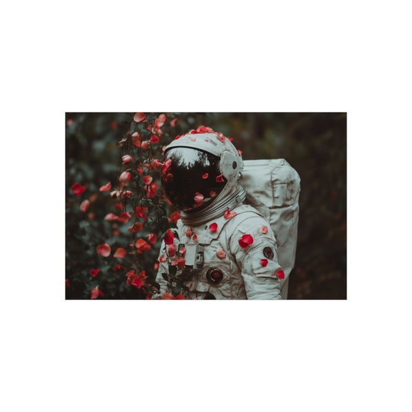 "Space Suit Blooming Rose Petals"