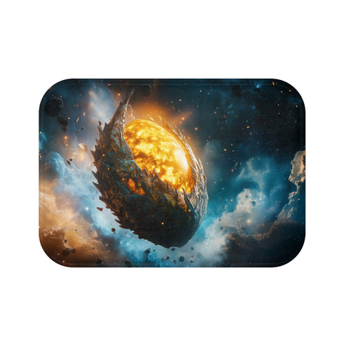Space-Themed Dragon Egg Bath Mat