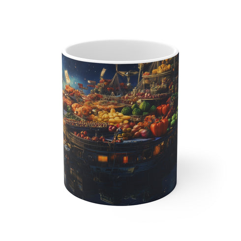 "Space-Themed Floating Market Coffee Mug"