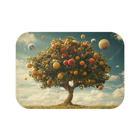 Space-Themed Tree Bath Mat Planet
