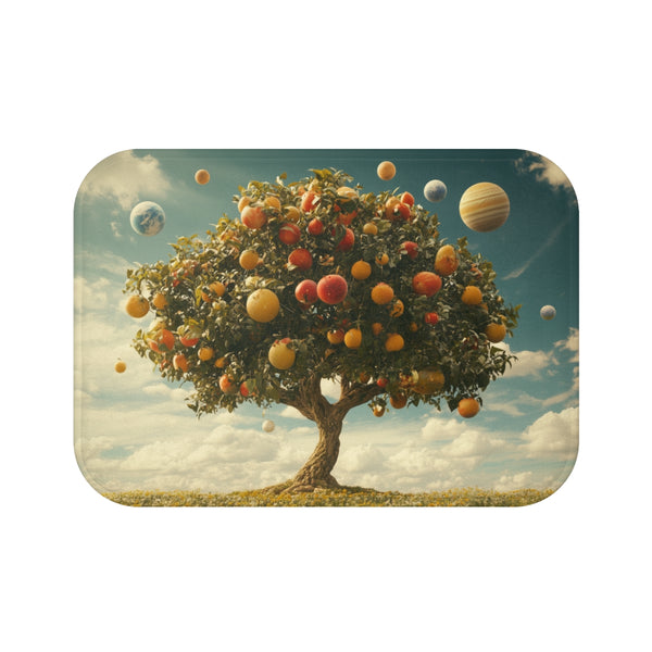 Space-Themed Tree Bath Mat Planet
