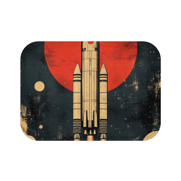 "Space Travel Propaganda Bath Mat"