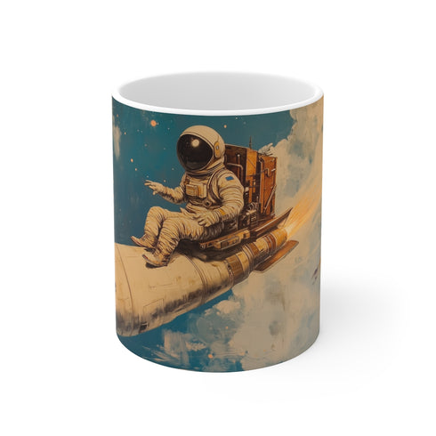 Spaceman Comet Adventure Coffee Mug