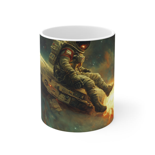 Spaceman Comet Ride Coffee Mug