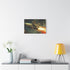 Spaceman Riding a Comet — 24×16 Canvas Wall Art — Living Room Wall Lifestyle View