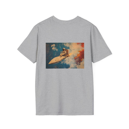 Spaceman Riding Comet T-shirt Design