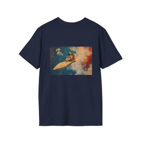 Spaceman Riding Comet T-shirt Design