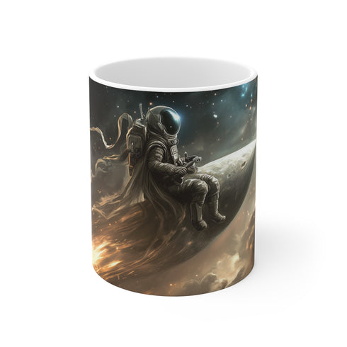 Spaceman Themed Comet Coffee Mug