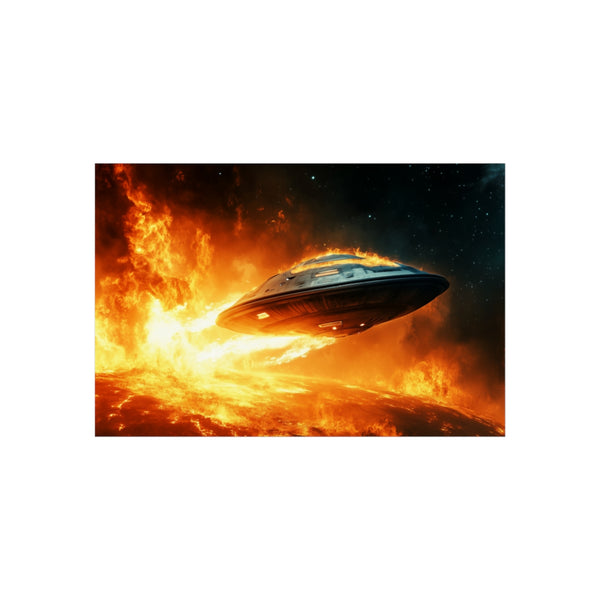 Spaceship Escapes Fiery Planet Apocalypse
