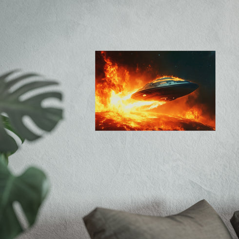 Spaceship Escapes Fiery Planet Apocalypse