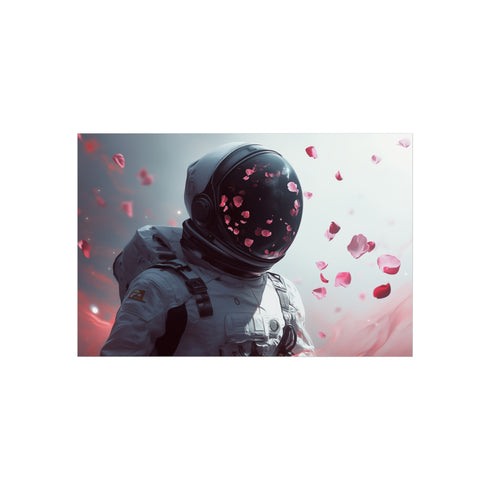 Spacesuit Blooming with Rose Petals