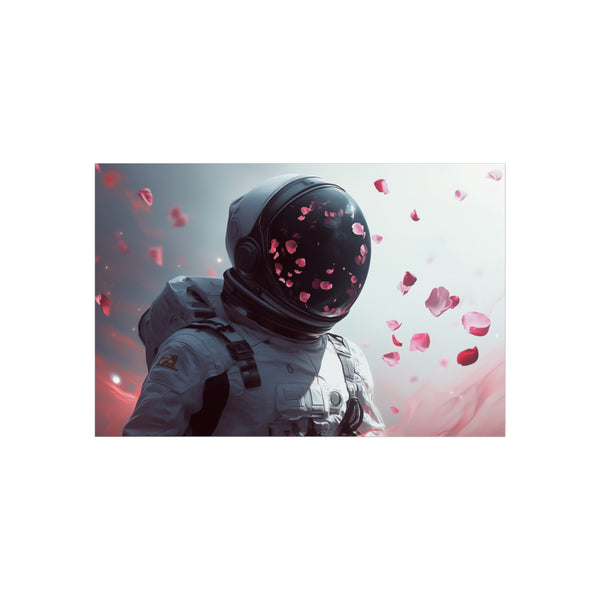 Spacesuit Blooming with Rose Petals