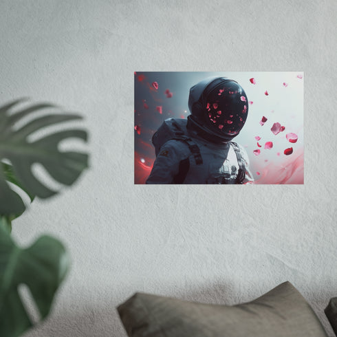 Spacesuit Blooming with Rose Petals