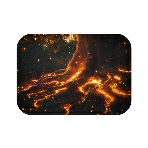 "Spacetime Rift Tree Roots Bath Mat"