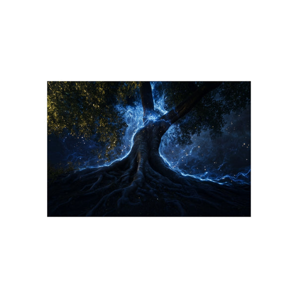 Spacetime Rifts Above Glowing Roots