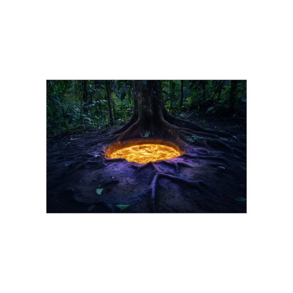 Spacetime Rifts Glow Above Trees