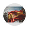 "Spanish Flag Round Rug: Add a Touch of Elegance!"
