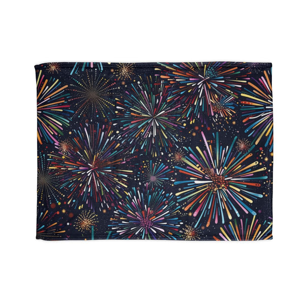"Sparkling Festive Fireworks Bed Cover"