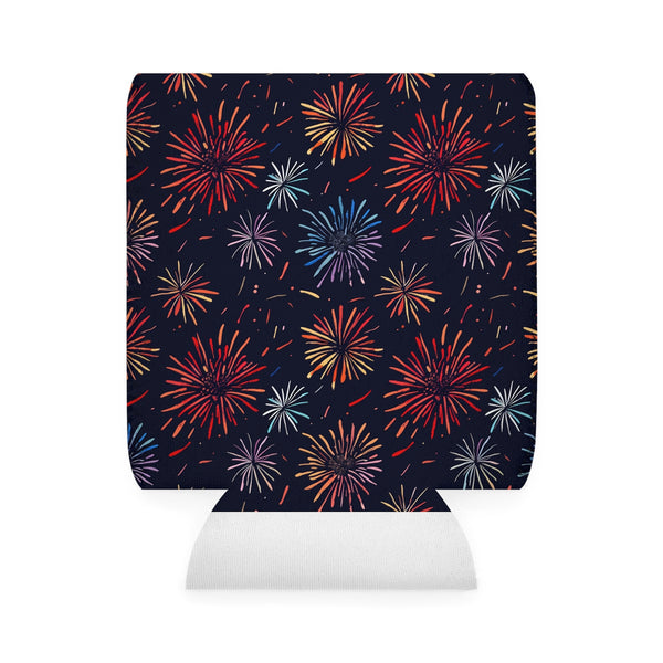 Sparkling Festive Fireworks Can Cooler