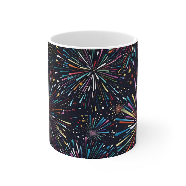 "Sparkling Festive Fireworks Coffee Mug"