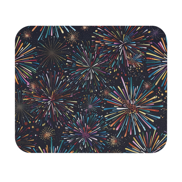 Sparkling Festive Fireworks Mouse Pad