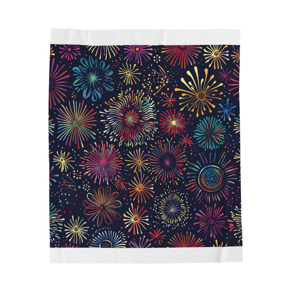 "Sparkling Fireworks Festive Blanket"