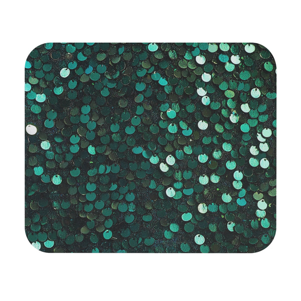 Sparkling Sequin Emerald Mouse Pad