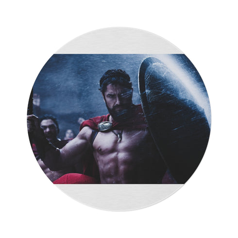 "Spartan Warrior Round Rug"