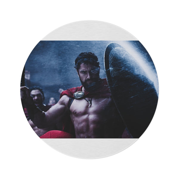 "Spartan Warrior Round Rug"