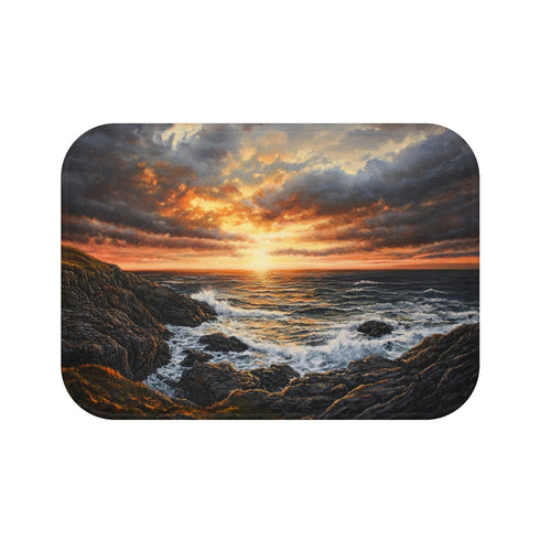 "Spectacular Irish Coastline Bath Mat"