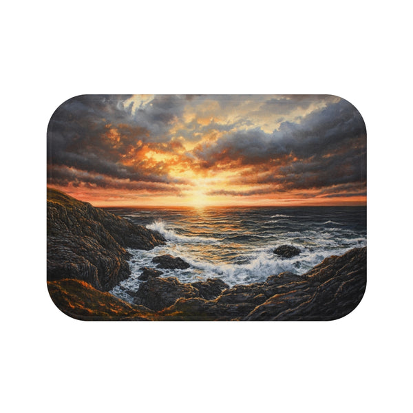 "Spectacular Irish Coastline Bath Mat"
