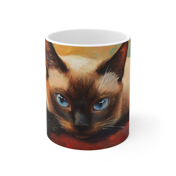 "Spectacular Siamese Cat Coffee Cup"