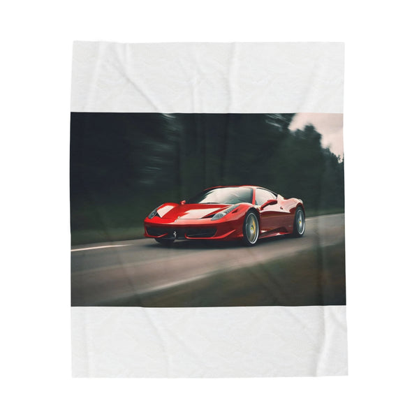 "Speed Demon Ferrari Plush Blanket"