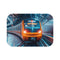 "Speeding Train Bath Mat: Ride the Rails in Style!"
